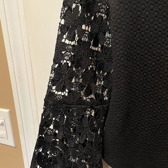 NWT Anthropologie Eri & Ali Black Lace Long Sleeve XSP B-1127 - Picture 6 of 6